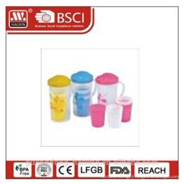 Populaire en plastique eau bouilloire 1,4 L w/4 tasses